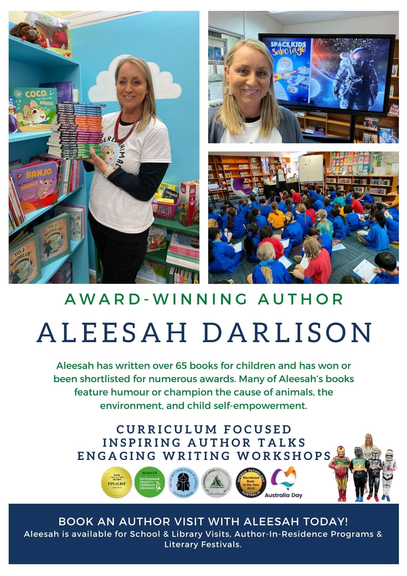 Aleesah Darlison author flyer p1
