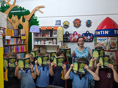 Annaleise Byrd with students Losing the Plot